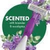 imageBIC Soleil Escape Womens Disposable with 4 Blade Razors Lavender ampamp Eucalyptus Scented Handles and Moisture Strip 12Pack6 Count Pack of 2