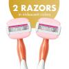 imageBIC Soleil Glide Disposable Razors for Women 5 Blades With Shea Butter Moisture Bars For a Smooth Glide 2 Piece Razor Set2 Count Pack of 1