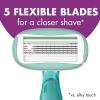 imageBIC Soleil Sensitive Advanced Womens Disposable Razors With 360 Degree Water Activated Moisture Strip for Enhanced Glide Shaving Razors With 5 Blades 10 Count