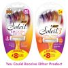 imageBIC Soleil Smooth Colors Womens Disposable 3 Blade Razors Vibrant Handles and Moisture Strip 8Pack