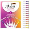 imageBIC Soleil Smooth Colors Womens Disposable with 3 Blade Razors Vibrant Handles and Moisture Strip 14Pack
