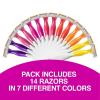 imageBIC Soleil Smooth Colors Womens Disposable with 3 Blade Razors Vibrant Handles and Moisture Strip 14Pack