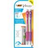 imageBIC Velocity Mechanical Pencils With Colorful Barrel Medium Point 07mm 12Count Pack Mechanical Pencils With ErasersMedium Point 07mm