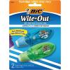 imageBIC WiteOut Brand Mini Twist Correction Tape 262 Feet 2Count Pack of white Correction Tape Fast Clean and Easy to Use TearResistant Tape Office or School Supplies