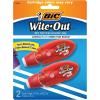 imageBIC WiteOut Brand Mini Twist Correction Tape 262 Feet 2Count Pack of white Correction Tape Fast Clean and Easy to Use TearResistant Tape Office or School Supplies