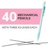 imageBIC XtraSmooth Pastel Mechanical Pencils with Erasers Medium Point 07mm 24Count Pack Bulk Mechanical Pencils for School or Office SuppliesPastel Edition