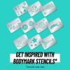 imageBODYMARK BIC Temporary Tattoo Markers for Skin Black Mixed Tip 12Count Pack SkinSafe Cosmetic Quality