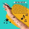 imageBODYMARK BIC Temporary Tattoo Markers for Skin Black Mixed Tip 12Count Pack SkinSafe Cosmetic Quality