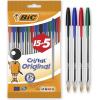 imageBic Cristal Original Ball Pens Medium Point 10 mm  Black Box of 150 Amazon ExclusiveAssorted