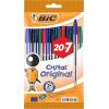 imageBic Cristal Original Ball Pens Medium Point 10 mm  Black Box of 150 Amazon ExclusiveAssorted