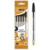 imageBic Cristal Original Ball Pens Medium Point 10 mm  Black Box of 150 Amazon ExclusiveBlack