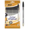 imageBic Cristal Original Ball Pens Medium Point 10 mm  Black Box of 150 Amazon ExclusiveBlack