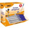 imageBic Cristal Original Ball Pens Medium Point 10 mm  Black Box of 150 Amazon ExclusiveBlue