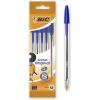 imageBic Cristal Original Ball Pens Medium Point 10 mm  Black Box of 150 Amazon ExclusiveBlue