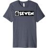 image6 Seven  67  Six Seven  6 7quot Premium TShirtHeather Blue