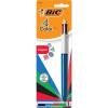 imageBIC 4Color Retractable Ballpoint Pens with 10 mm Medium Point and Assorted Ink Colors 12Count PackGreen