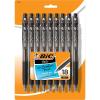 imageBIC BU3 Grip Retractable Ballpoint Pen Medium Point 10mm Black Retractable Black Ballpoint Pens for School and Office 36Count1 Count Pack of 18