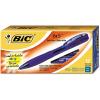 imageBIC BU3 Retractable Ballpoint Pen Medium Point 10mm Blue Side Click Retraction For Added Convenience 12Count