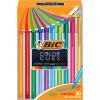 imageBIC Color Cues Pen Set 60Count Pack Assorted Colors Fun Color Pens for School Supplies Includes BIC Cristal Xtra Smooth Ballpoint Pens1 Count Pack of 60