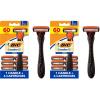 imageBIC Comfort 3 Refillable Refill Razor Cartridges ThreeBlade Disposable Razors for Men Sensitive Skin Razor for a Comfortable Shave 14 Razor Refill CartridgesBlack