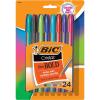 imageBIC Cristal Xtra Bold Ballpoint Pens Bold Point 16mm For Vivid And Dramatic Lines Assorted Colors 24Count Pack Perfect Ink Pens