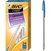 imageBIC Cristal Xtra Smooth Blue Ballpoint Pens Medium Point 10mm 24Count Pack Extra Smooth and Reliable Ballpoint PensBlue