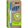 imageBIC Ecolutions Clic Stic Black Ballpoint Pens Medium Point 10mm 12Count Pack Retractable Ball Point Pens Made from 78 Recycled PlasticBlue