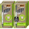 imageBIC Ecolutions Clic Stic Black Ballpoint Pens Medium Point 10mm 48Count Pack Retractable Ball Point Pens Made from 78 Recycled Plastic12 Count Pack of 4