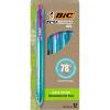 imageBIC Ecolutions Gel Pens Medium Point 10mm 12Count Pack Retractable Assorted Ink Pens Made from 78 OceanBound Recycled Plastic Excluding Ink Cartridge