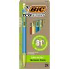imageBIC Ecolutions Mechanical Pencils with Erasers With Colorful Barrel Medium Point 07mm 24Count Pack Mechanical Pencils Made from 81 Recycled Plastic Excluding Leads and Erasers