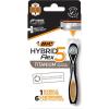 imageBIC Flex 5 Hybrid Disposable Razors for Men 1 Handle and 6 Cartridges With 5 Blades 7 Piece Razor Set for Men