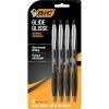 imageBIC Glide Black Retractable Ballpoint Pens Medium Point 10mm 4Count Pack Ultra Smooth Writing Black PensBlack