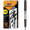 imageBIC Intensity Black Permanent Markers Fine Point 12Count Pack of Black Markers With NonSlip Grip for Comfort and Control