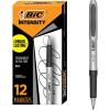 imageBIC Intensity Black Permanent Markers Ultra Fine Point 12Count Pack of Black Markers With NonSlip Grip for Comfort and Control
