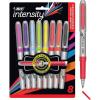 imageBIC Intensity Fashion Permanent Markers Ultra Fine Point Assorted Colors NonSlip Grip For Comfort ampamp Control 8Count