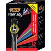 imageBIC Intensity Permanent Markers ExtraLarge Chisel Tip Permanent Markers Black 12Count Pack Black Markers for School Supplies and Office SuppliesBlack