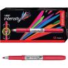 imageBIC Intensity Red Permanent Markers Fine Point 12Count Pack of Red Markers With NonSlip Grip for Comfort and Control