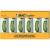 imageBIC Maxi Pocket Lighter Special Edition Pickle Collection Assorted Unique Lighter Designs 6 Count Pack of Lighters