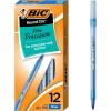 imageBIC Round Stic Xtra Life Ballpoint Pen Ultra Long Lasting and Consistent Ink Flow 60Count in Black InkFine Tip Blue Ink