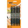 imageBIC Soft Feel Ballpoint Pen with 10 mm Medium Point and Retractable Design 6Count in Black Ink