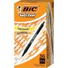 imageBIC Soft Feel Black Retractable Ballpoint Pens Medium Point 10mm 36Count Pack Black Pens With SoftTouch Comfort Grip
