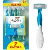 imageBIC Soleil Comfort 4Blade Disposable Razors for Women Sensitive Skin Razor for a Smooth and Close Shave 3 Piece Razor Set1 Count Pack of 7