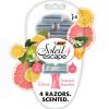 imageBIC Soleil Escape Scented Womens Disposable Razors 4 Blades Comfortable Shave Citrus Scented Handle Shaving Razors for Women 4 Count1 Count Pack of 4