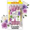 imageBIC Soleil Escape Womens Disposable Razors 3 Blades for a Comfortable Shave Pack of Rose and Magnolia Scented Handle Shaving Razors for Women 3 Count1 Count Pack of 8