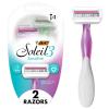 imageBIC Soleil Sensitive Womens Disposable Razors 3 Blades With Moisture Strip For a Silky Smooth Shave 3 Piece Razor Set