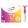 imageBIC Soleil Smooth Colors Womens Disposable Razors With Aloe Vera and Vitamin E Lubricating Strip for Enhanced Glide With 3 Blades 10 Count
