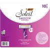 imageBIC Soleil Smooth Scented Womens Disposable Razor 3 Blades Moisture Strip For a Silky Shave 4 Piece Razor Set10 Count Pack of 1