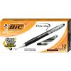 imageBIC Velocity Retractable Ballpoint Pens Medium Point 10 mm Blue Ink Pens 12Count Pack With Comfortable GripBlack