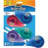 imageBIC WiteOut Brand EZ Correct Correction Tape 198 Feet 4Count Pack of White Correction Tape Fast Clean and Easy to Use TearResistant Tape Office or School Supplies