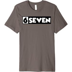image6 Seven  67  Six Seven  6 7quot Premium TShirtAsphalt Grey